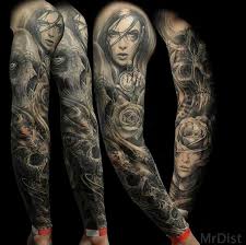 Tattoo By Mr Dist Black Grey Sleeve Tattoo Tattoofreakz Com Tattoo Sleeve Designs Tattoo Sleeve Men Sleeve Tattoos