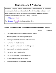 Check spelling or type a new query. Simple Subjects Simple Predicate Worksheet