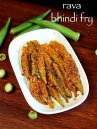 Bhindi Rava Fry Recipe Crispy Okra Rava Fry Ladies Finger Fry Recipe Recipe Indian Food Recipes Vegetarian Methi Recipes Recipes