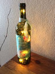Wine Bottle Light Song Lyrics What A Wonderful World Decorated Wine Bottle Recycled Wine Gift Wonder Bottle Lights Lighted Wine Bottles Wine Bottle Decor