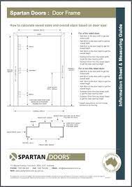 Typical double door entry showing dimensions and clearance between the doors and frame. Calculating Door Sizes Understanding Door Frames Spartan Doors