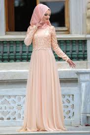 Neva Style Evening Dress Salmon Pink Hijab Dress