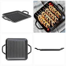 Lodge Chef Collection Pre Seasoned 11 In Cast Iron Grill Pan Ebay Cast Iron Grill Pan Cast Iron Grill Grill Pan