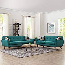Modway Engage Loveseat And Sofa Set Of 2 Multiple Colors Walmart Com In 2021 Living Room Turquoise Living Room Sets Turquoise Living Room Decor