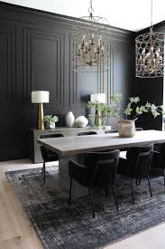 Black And Gray Dining Room Ideas Summer Tour Of Our Dining Room The House Of Silver Lining Dining Room Colors Black Dining Room Dining Room Paneling