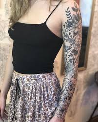 One More Session To Go On This Floral Sleeve Today We Added The Peonies On Her Added Fl Floral Tattoo Sleeve Sleeve Tattoos For Women Upper Arm Tattoos