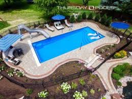 Fiberglass Pool Designs Thursday Pools Pools Backyard Inground Beach Entry Pool Fiberglass Swimming Pools