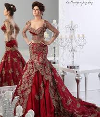 Luxury 2015 Crystal Red Muslim Wedding Dresses Lace Applique Mermaid Ball Gown 3 4 Long Sleeve Prom Gowns Arabic Jajja Couture Dress Bridal Wedding Dress Cheap Formal Dresses For Weddings Red