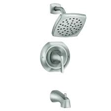 Tub faucets come in a wide array of styles and designs. Moen Lindor Spot Resist Brushed Nickel 1 Handle Bathtub And Shower Faucet With Valve In The Shower Faucets Department At Lowes Com