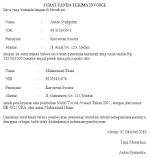 Dzul fadlil adzim r dalam hal ini bertindak untuk dan. 10 Contoh Surat Tanda Terima Pembayaran Lengkap Dengan Format Penulisan