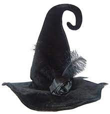 Black Velvet Witch Hat With Attached Rose And Feather Loftus Https Www Amazon Com Dp B01lvtxvbj Ref Cm Sw R Pi Witch Hat Black Witch Hat Halloween Witch Hat