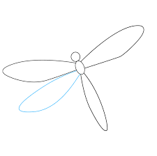 Extend a long, curved line from the thorax, and allow it to double back on itself to enclose the shape. How To Draw A Dragonfly Really Easy Drawing Tutorial Drawing Tutorial Easy Dragonfly Drawing Drawing Tutorial