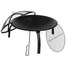 Real flame hamilton 44 in. Flash Furniture 22 5 Foldable Wood Burning Firepit With Mesh Spark Screen And Poker Target