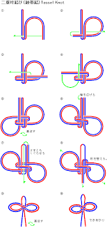 二重叶結び 綬帯結 tassel knot の結び方 叶結びcross knotの色々まとめ 日々の楽しみ 結び方 アジアンノット お守り 紐 結び方