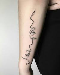 This type of tattoo was very popular during year 2000. Pinterest Hncphotos Line Tattoos Single Line Tattoo Line Art Tattoos