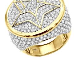 Image of Big Hip Hop Inspired Ring with Diamond for men
