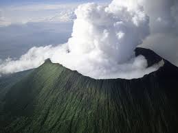 Nyiragongo volcano in the congo. Africa Virunga Volcanoes Massif Mount Nyiragongo Volcano Travel Fun