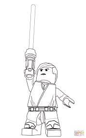 Some of the sets shown in this commercial are the millenium falcon, a battle droid, aat, and the slave 1! Lego Star Wars Luke Skywalker Coloring Page Supercoloring Com Star Wars Coloring Sheet Lego Coloring Pages Star Wars Colors