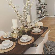 Get the best deals on dining table centerpiece when you shop the largest online selection at ebay.com. When Staging Your House For Sale Be Sure To Set Your Dining Table For At Least Six People It Dining Room Table Decor Dinning Table Decor Dining Room Staging