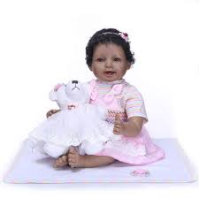 22 Inches Cute Black Reborn Babies African American Reborn Dolls