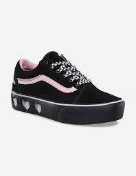 Black And Rose Gold Vans Vans X Lazy Oaf Old Skool Platform Black Womens Shoes Blkpn 319349177 Black Shoes Women Women Shoes Cute Shoes