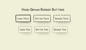 Hand Drawn Border Effect On Buttons W Css Border Radius Fyi There Is A Bug Hand Drawn Border Border Css How To Draw Hands