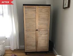Before And After A 120 Project Gives Old Ikea Kallax Shelves A Farmhouse Spin Kallax Ikea Ikea Kallax Hack Kallax