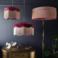 It is very difficult to match vintage fabric. Handmade Fabric Lampshades Lampshades Fabric Lampshade Rustic Chic Bedroom