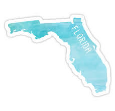 Florida Blue Watercolor Sticker By Jamie Maher In 2021 Florida Blue Watercolor Stickers Blue Watercolor