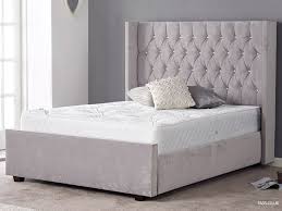 Find wooden and tufted pieces or beds with hidden storage to complete your make your space your own with our collection of unique headboards and bed frames. Gabriella Diamante Headboard Bed Frame In Grey Velvet Fads