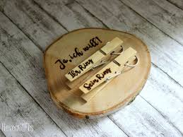 Ringkissen Holz Ja Ich Will Wascheklammern Ringkissen Hochzeit Ringkissen Holz Ringkissen