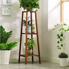 Magshion Bamboo 3 Tier Tall Plant Stand Pot Holder Small Space Table Walmart Com Wooden Plant Stands Tall Plant Stands Plant Stand Indoor