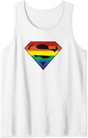 Amazon.com: DC Comics Pride Superman Rainbow Logo Tank Top : Clothing,  Shoes & Jewelry