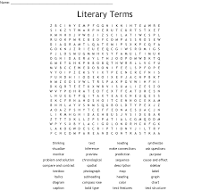 Literary Terms Word Search Wordmint