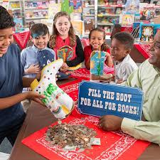 Have Each Classroom Decorate A Boot To Collect Coin Challenge Donations School Book Fair Scholastic Book Fair Book Fair