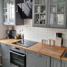 It's no surprise that the kitchen is probably the most common home renovation that people choose to do. Bodbyn Ikea Gray Lower Cabinets Home Kitchens Home Decor Kitchen Kitchen Interior