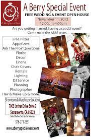 Your boss has tapped you to plan an event. A Berry Special Event S Free Wedding Event Open House Is Tomorrow Real Weddings Magazine