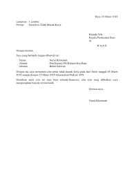 Savesave contoh surat ijin tidak masuk kerja for later. Contoh Surat Izin Tidak Masuk Kerja