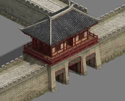 City Gate City Wall City Cape 01 3d Model Max Obj 3ds Fbx Mtl Tga 1 Architecture Gate City Walled City