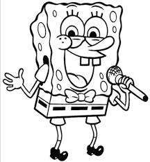 Spongebob Singing Coloring Page Spongebob Coloring Cartoon Coloring Pages Coloring Pages For Boys