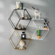 Geometric Floating Wall Shelves Storage Display Shelf Home Office Diy Show Case Ebay Create a wall of hexagon shelves to make a striking feature in.