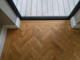 We Fitted This Oak Parquet In A Classic Herringbone Design With A Double Border Looking For A Bit Of Inspirati Herringbone Wood Floor Flooring Parkay Flooring
