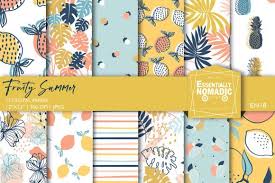 Download Fruity Tropical Summer Digital Paper Graphic By Essentiallynomadic Creative Fabrica In 2020 Photo Crafts Diy Digital Paper Pattern Paper PSD Mockup Templates