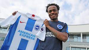 Jose izquierdo of brighton and hove albion celebrates scoring his side's second goal during the premier league match between brighton and hove albion and west ham united at amex stadium on. Brighton Manager Potter Suggests Percy Tau May Get A Debut On Sunday