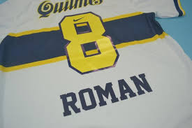 Join the discussion or compare with others! Boca Juniors Away Retro Shirt 1996 97 Riquelme Marado Gem