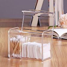Simply take your pads from the opening at the bottom. Amazon Com Sooyee 3 Partitions Cotton Ball And Swab Holder Organizer With Lid Clear Acrylic Cotton Pa Rose Gold Room Decor Girl Bedroom Decor Gold Room Decor