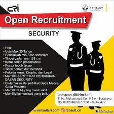 Memiliki sertifikat satpam bagi formasi keamanan. Lowongan Kerja Smk Posisi Security Maret 2021