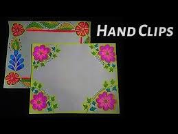 Floral Border Design Border Design Easy Flower Border Design Youtube Page Borders Design Floral Border Design Art Drawings For Kids