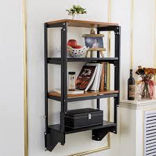 Wall Mounted Convertible Shelf And Table Lakeea In 2020 Wall Mounted Folding Table Shelves Table For Small Space