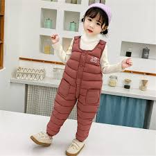 Child Kids Toddler Toddler Baby Boys Girls Sleeveless Solid Jumpsuit Cotton  Wadded Suspender Ski Bib Pants Overalls Trousers Outfit Clothes Pink 110 -  Walmart.com